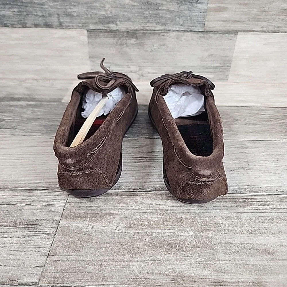 Minnetonka Youth Moccassin Size 1 Slip On Brown Little Kids NEW NWOB